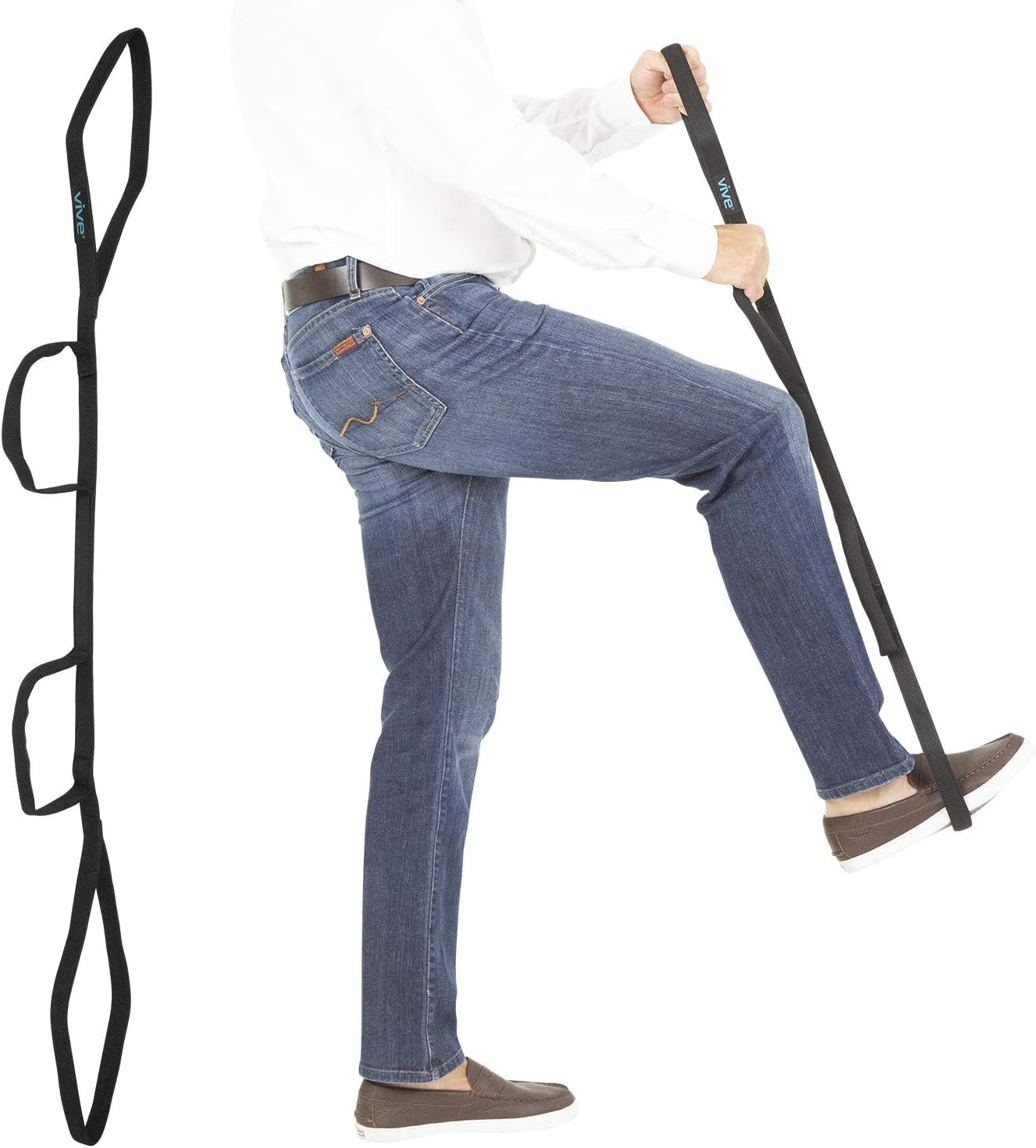 Multi-Loop Leg Lifter Strap 41 Inches Rigid Getting in & Out of Bed Couch Car