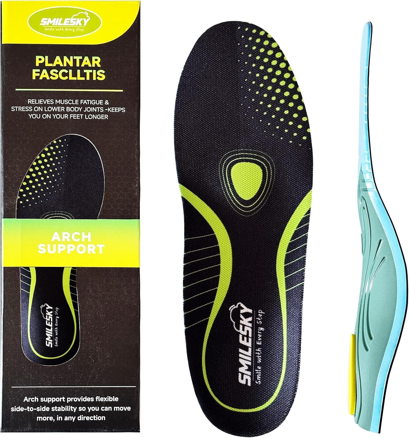 Shoe Inserts for Women & Men Arch Support Orthotics Insoles for Plantar