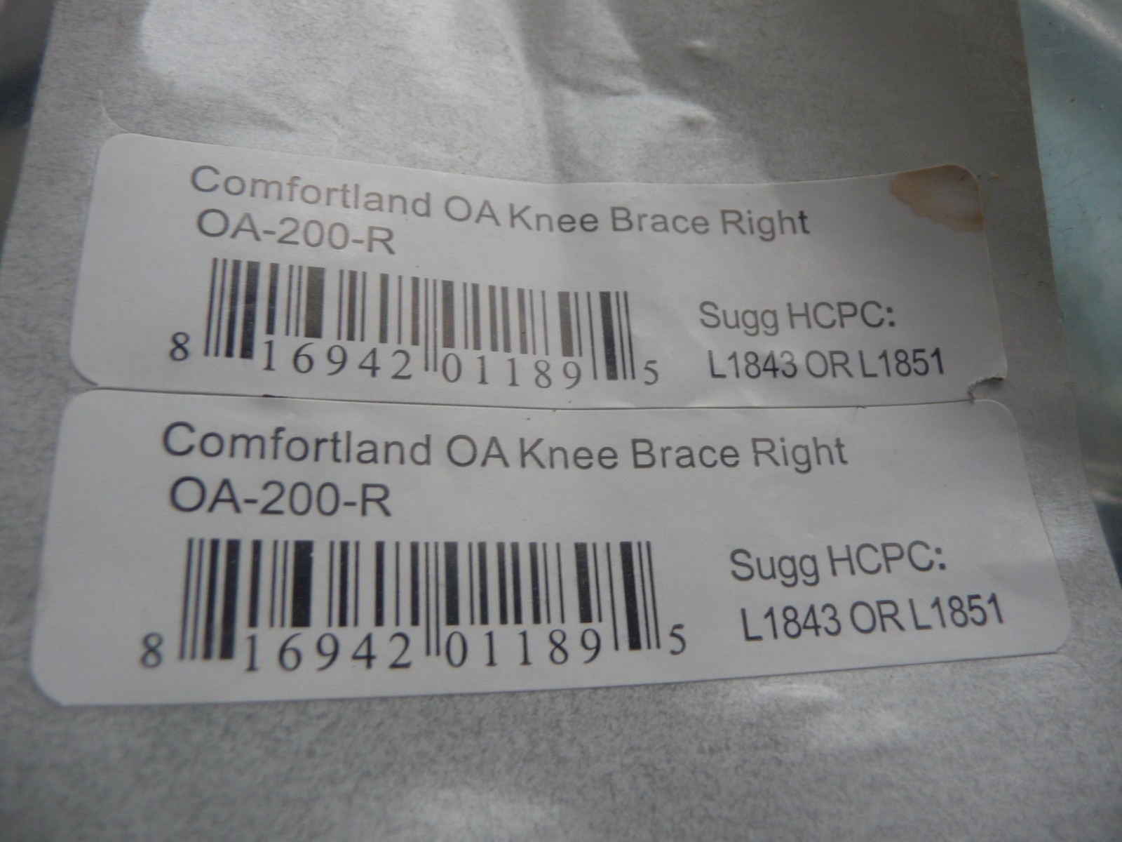 Comfortland Knee Brace OA-200-RIGHT COMPLETE KIT INCLUDES TOOLS,NEW