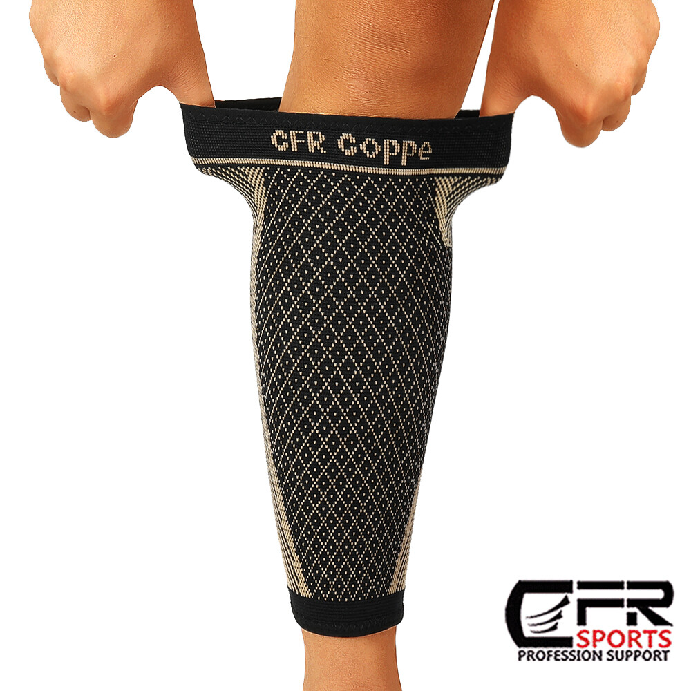 Copper Calf Support Brace Compression Sleeves Leg Pain Shin Splints Men & Women