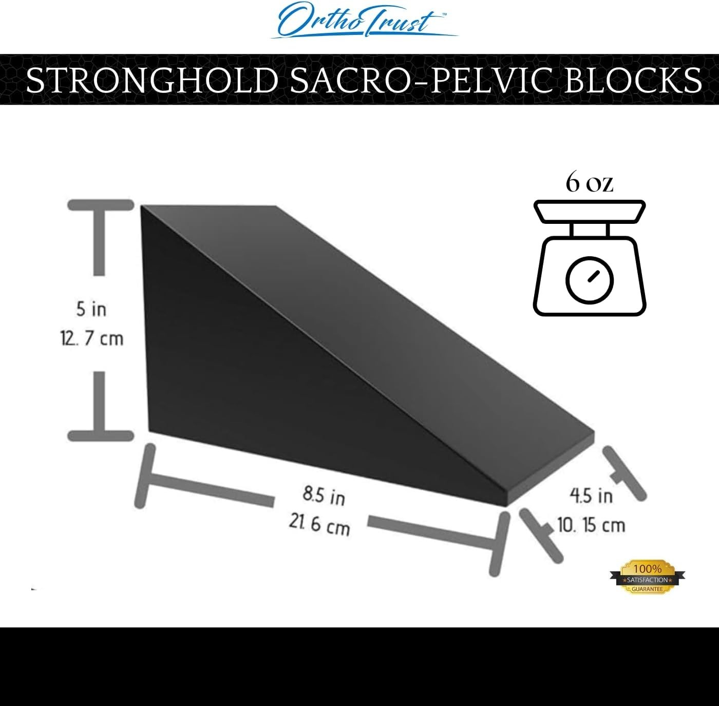 StrongHold Pelvic Sacral Blocks Set – Black
