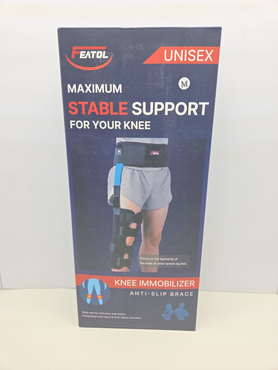 Featol Orthopedic Knee Immobilizer Maximum Pain Relief NIB Unisex Size Medium