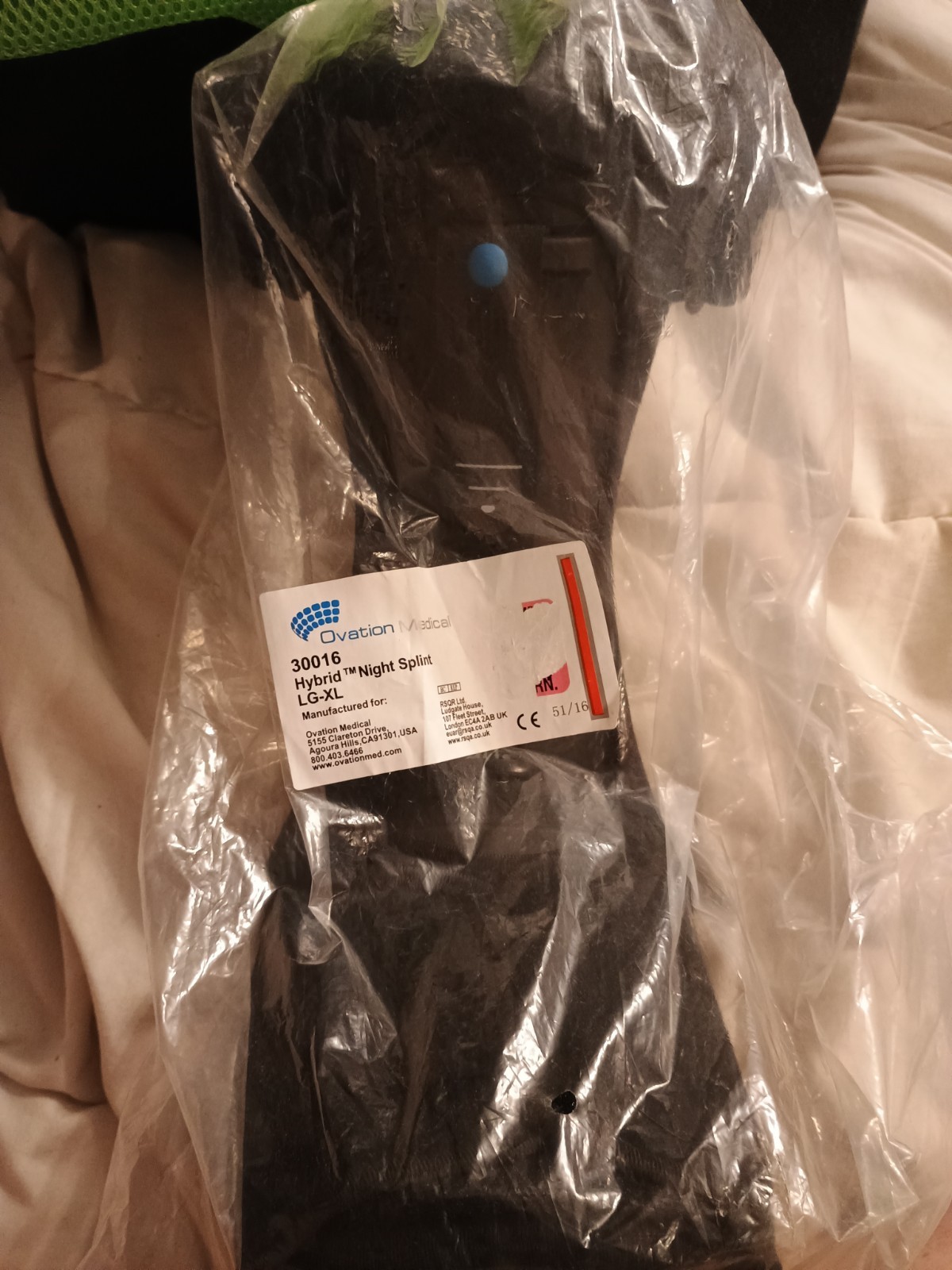 Ovation Medical Hybrid Night Splint LG-XL Plantar Fasciitis Foot Brace New 30016