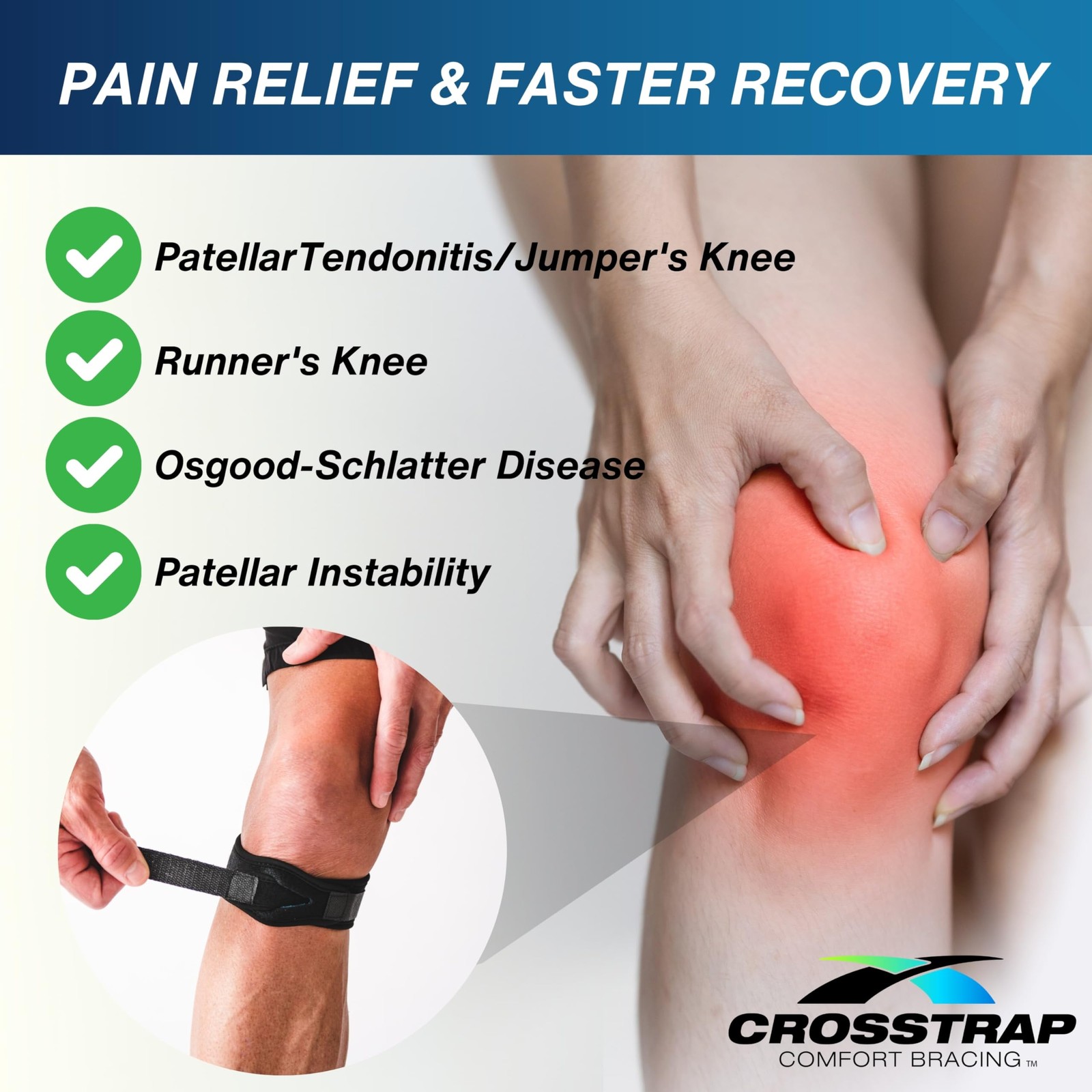 Stabilizing Patella Knee Strap | Patella Tendon Brace for Running, Cycling, H…