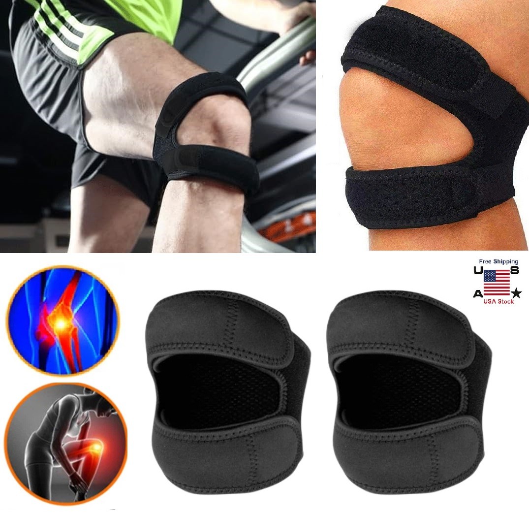 2× Knee Support Patella Stabilizer Strap Band Tendon Brace Joint Pain Sports Gym