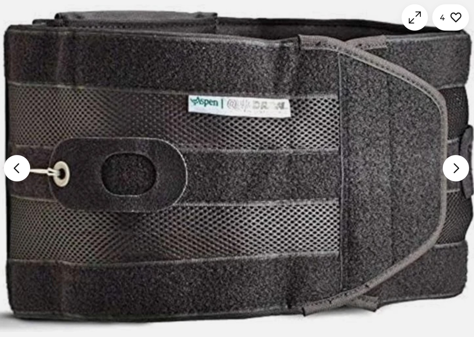 ASPEN QUICKDRAW PRO BACK BRACE (WHITE) WITH PULLEY SYSTEM 993091, XXL