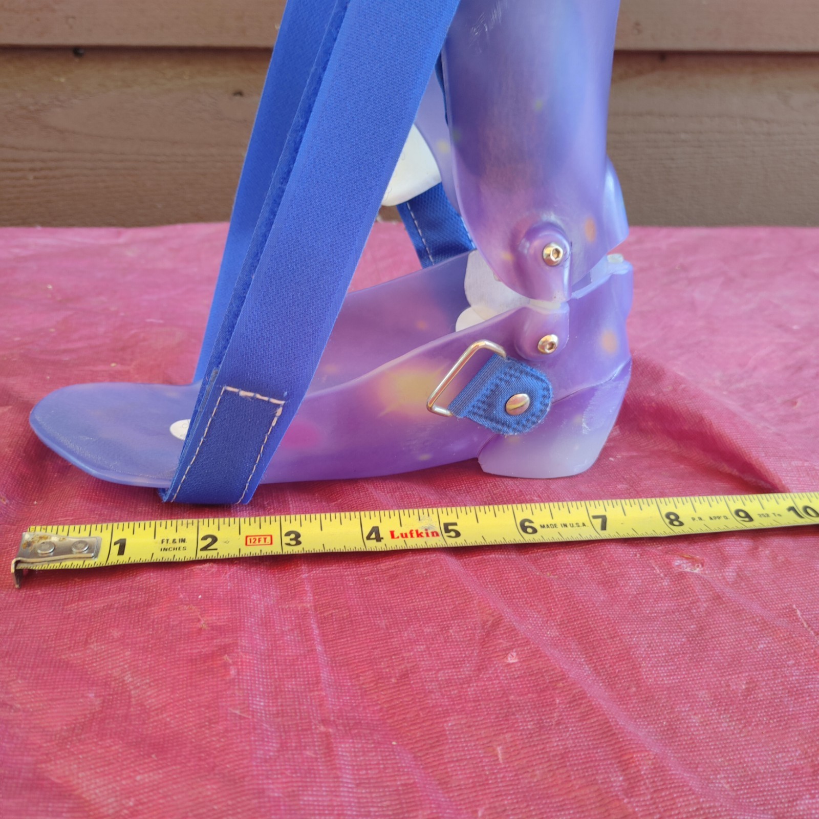 AFO Brace Hinged Thermoplastic LEFT Ankle Drop Foot Support Pediatric Orthosis