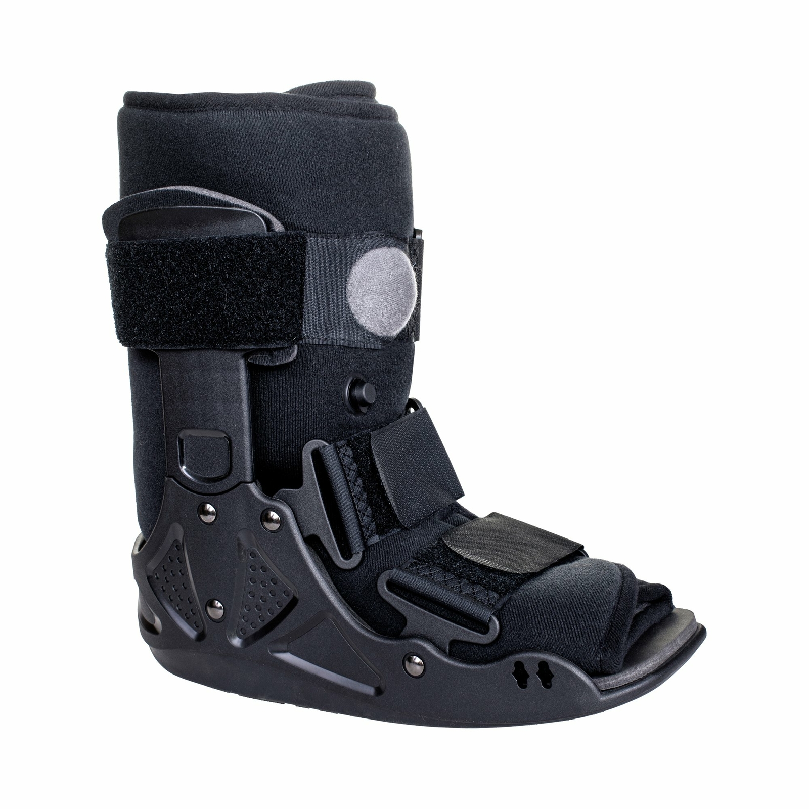 McKesson Black Air Walker Boot Large Hook and Loop for Either Foot 155-79-95527