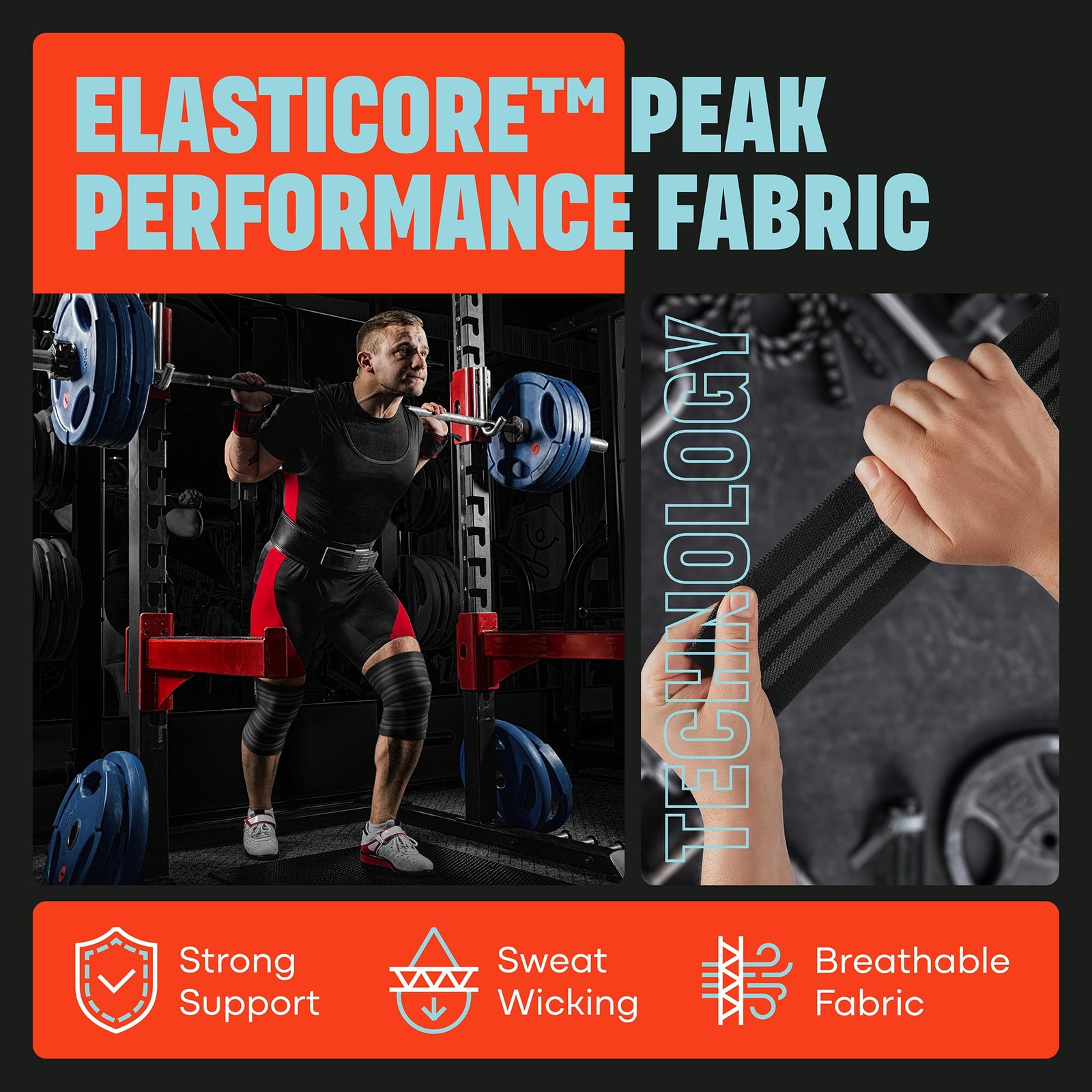 Knee Wraps (Pair) for Men & | Ideal for Cross Training, WODs, Gym Workouts, W…