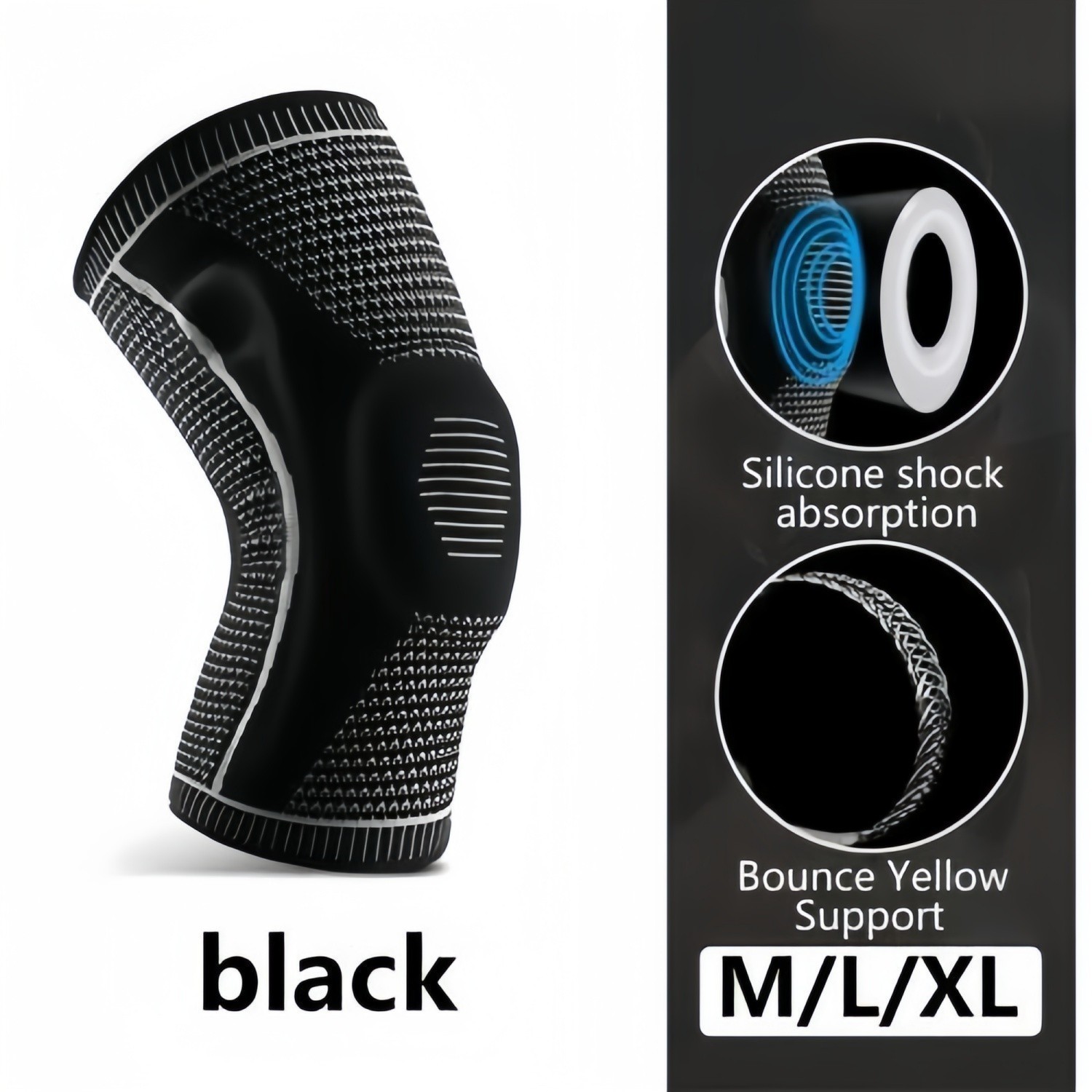 Knee Sleeve Compression Brace Support For Sport Joint Pain Arthritis Relief NEW
