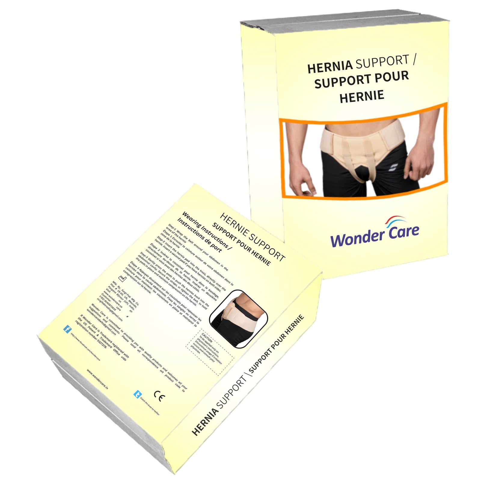 Hernia Support for Men, Double Inguinal, 2 Removable Compression Pads – Pain