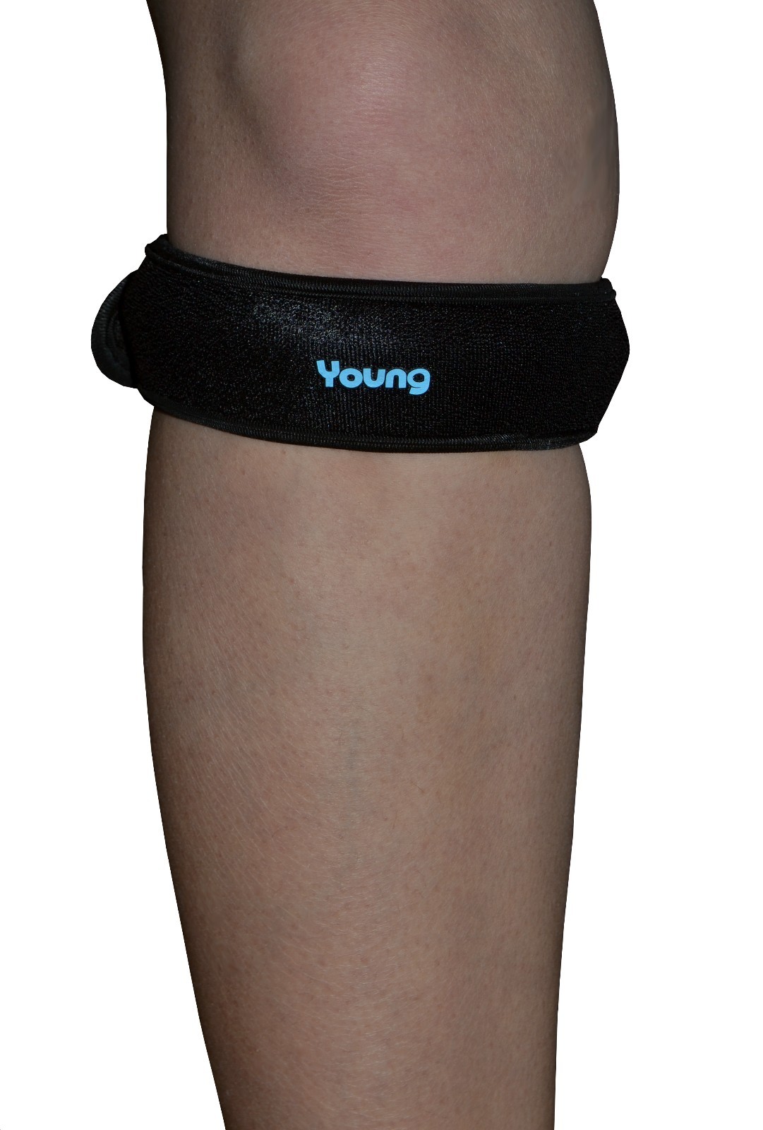 2 Knee Straps w/Tubular Insert- Running Jumping Support – Up to 17″ – Neoprene