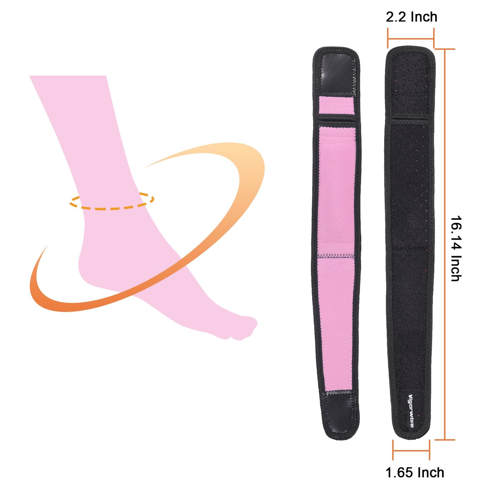 1 PCS Achilles Tendonitis Brace Women Adjustable Ankle Support Pink Sport
