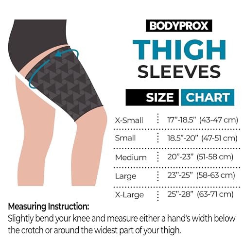 Thigh Compression Sleeve(1 Pair), Hamstring Compression Sleeve for Men Medium