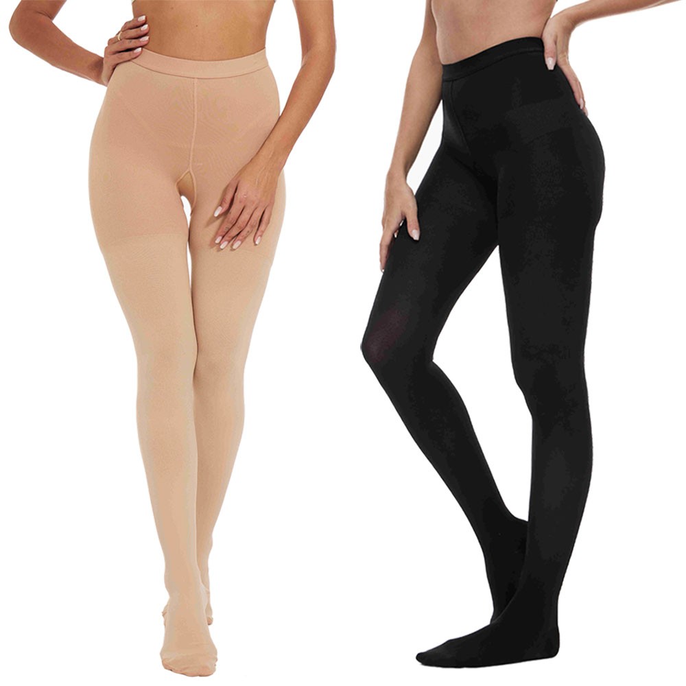 Medical Compression Pantyhose for Varicose Veins Stockings 20-30 Mmhg Closed Toe