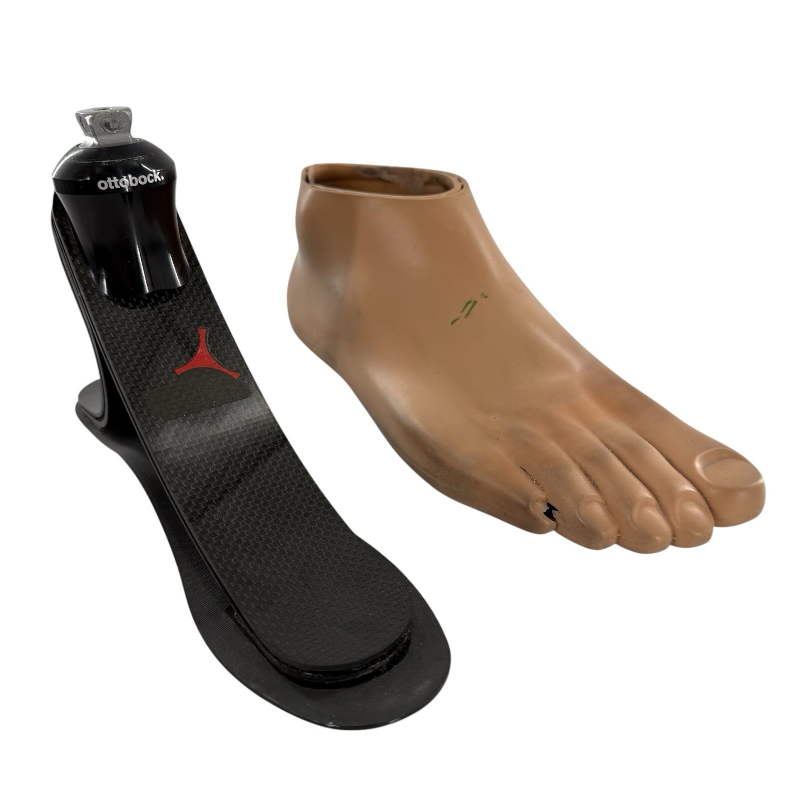 OTTOBOCK 1C30 Trias Prosthetic Foot 1C30=N28-1.P/0 Size 28 & Right Foot Shell