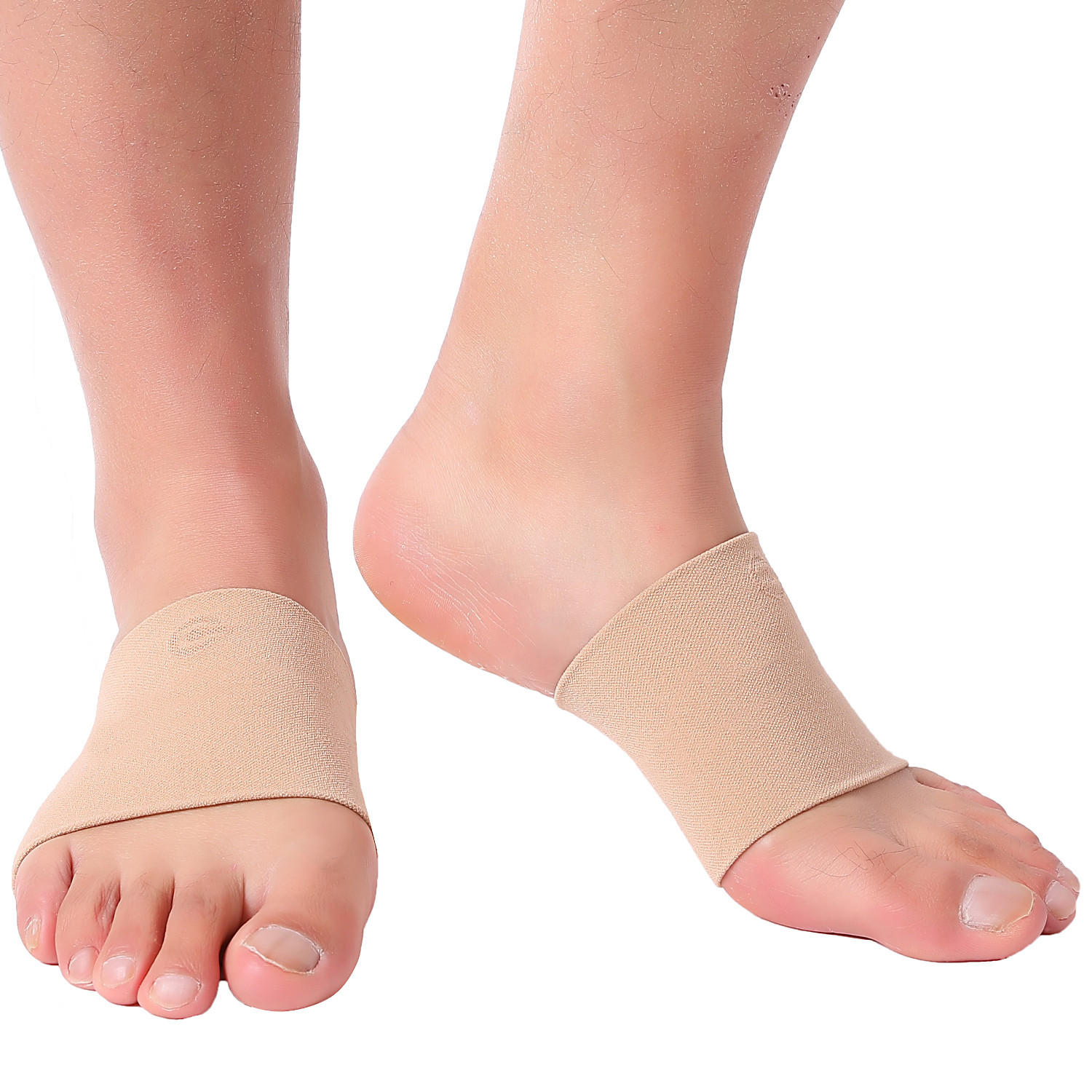 Doc Miller Arch Support Compression Sleeves 1 Pair Plantar Fasciitis SKIN/NUDE