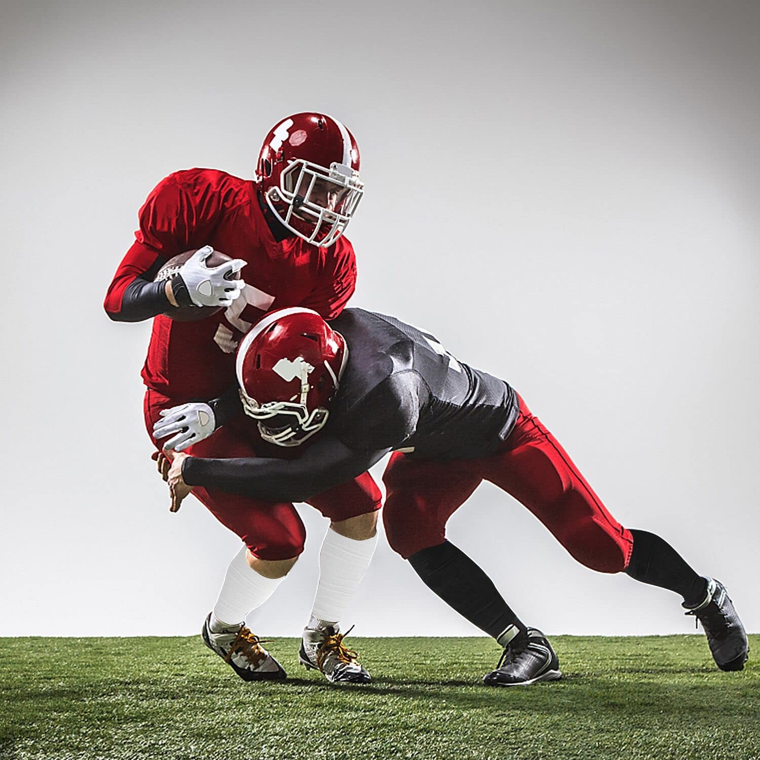 Yxmeiguo Football Leg Sleeves For Men Women, Calf Compression Adults, White