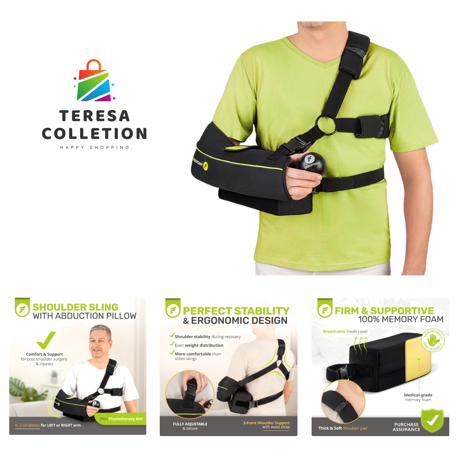 Shoulder Sling with Abduction Pillow – Abduction Sling Designed for Athletes…