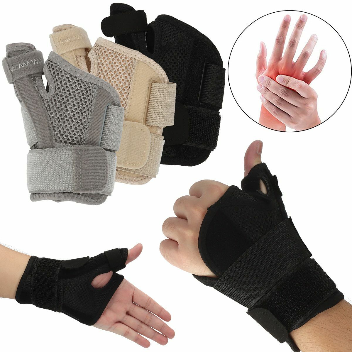 Thumb Splint Wrist Hand Brace Support Relieve Carpal Tunnel Arthritis Joint Pain