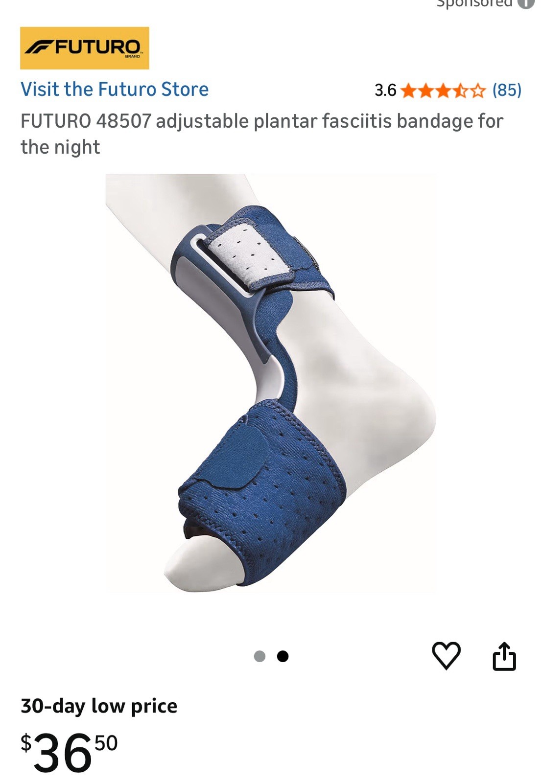 FUTURO 48507 adjustable plantar fasciitis bandage