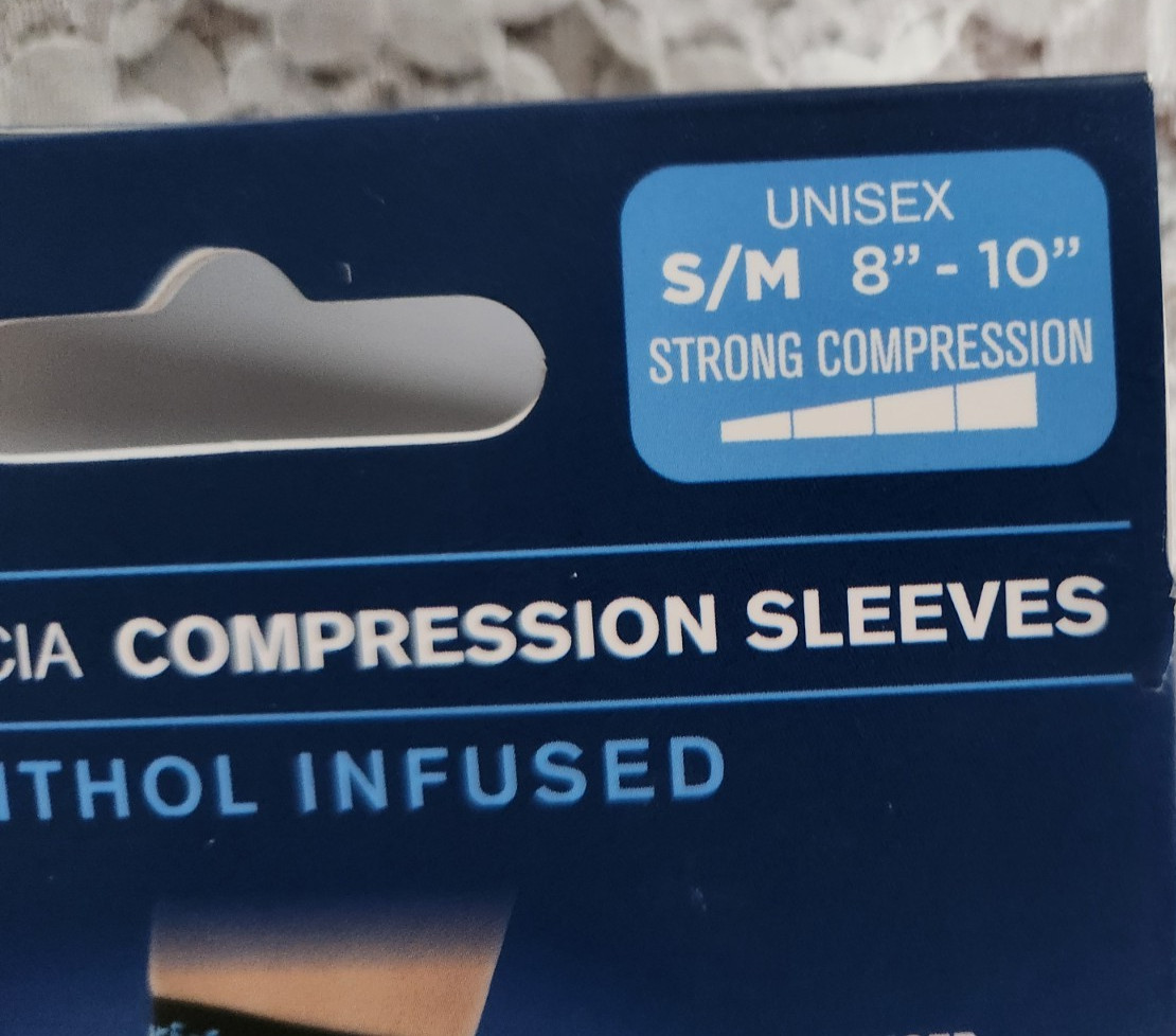 Copper Fit Ice Plantar Fascia Compression Sleeve – 2 Sleeves- Size S/M – Unisex