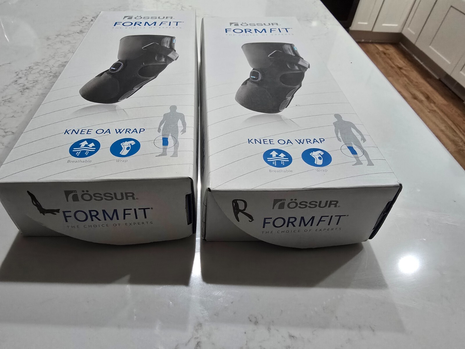 Ossur Form Fit Knee OA Wrap Right and Left Brace, (Set of 2) Single Hinge Design