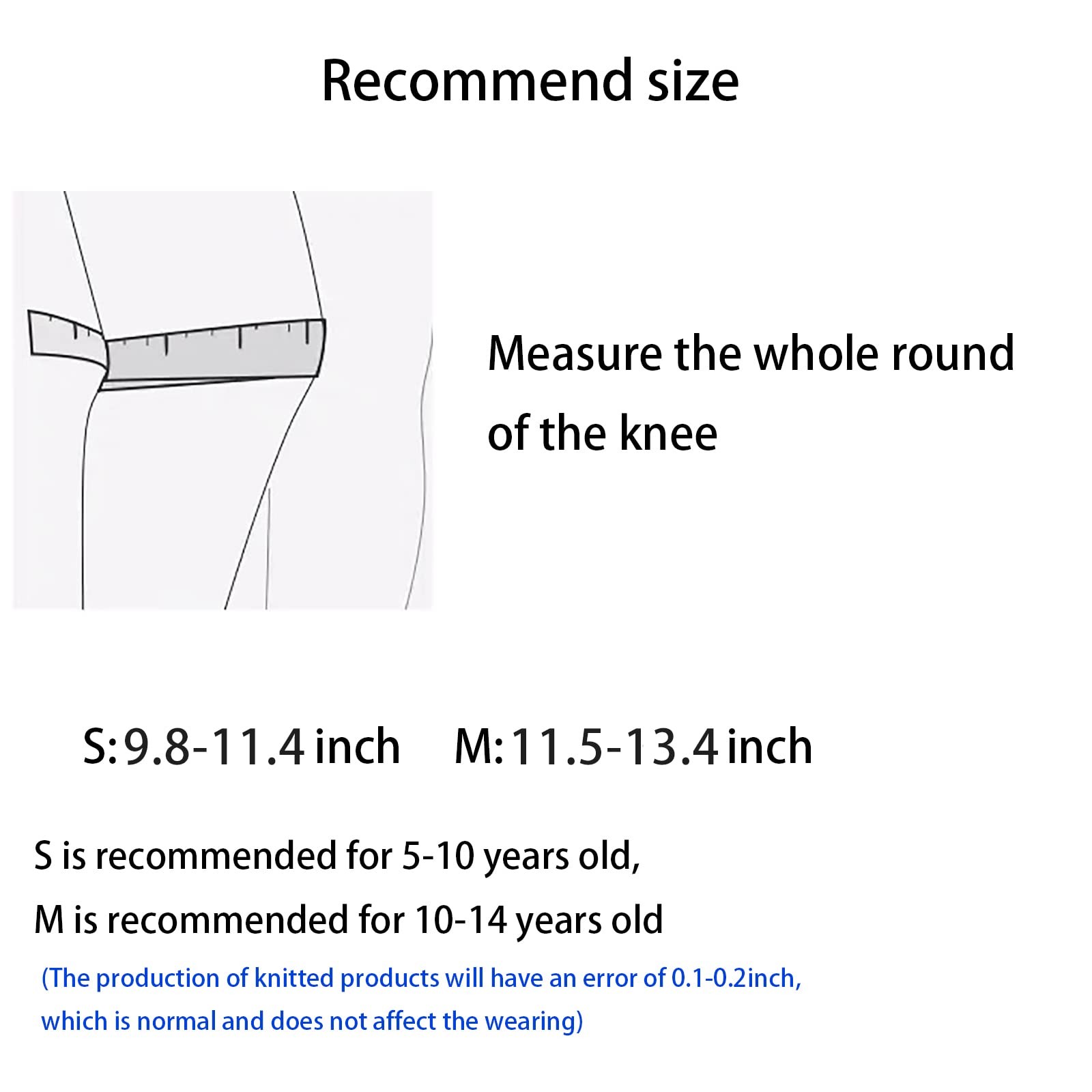 Black Small Kids Knee Brace Support Sport Protectors For Children Pair