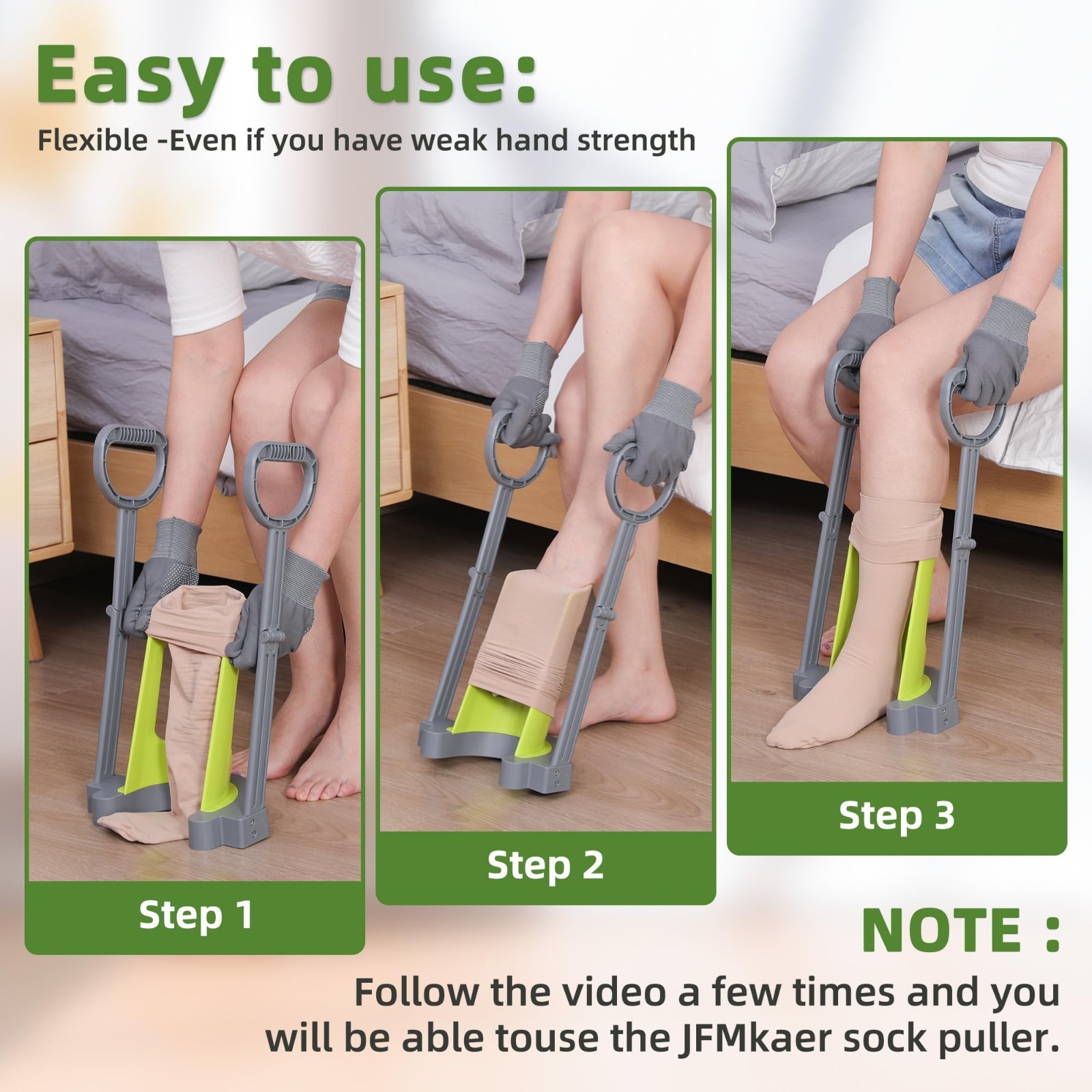 Compression Sock Aid Device – Easy Helper for Putting on Hosiery & Stockings – R