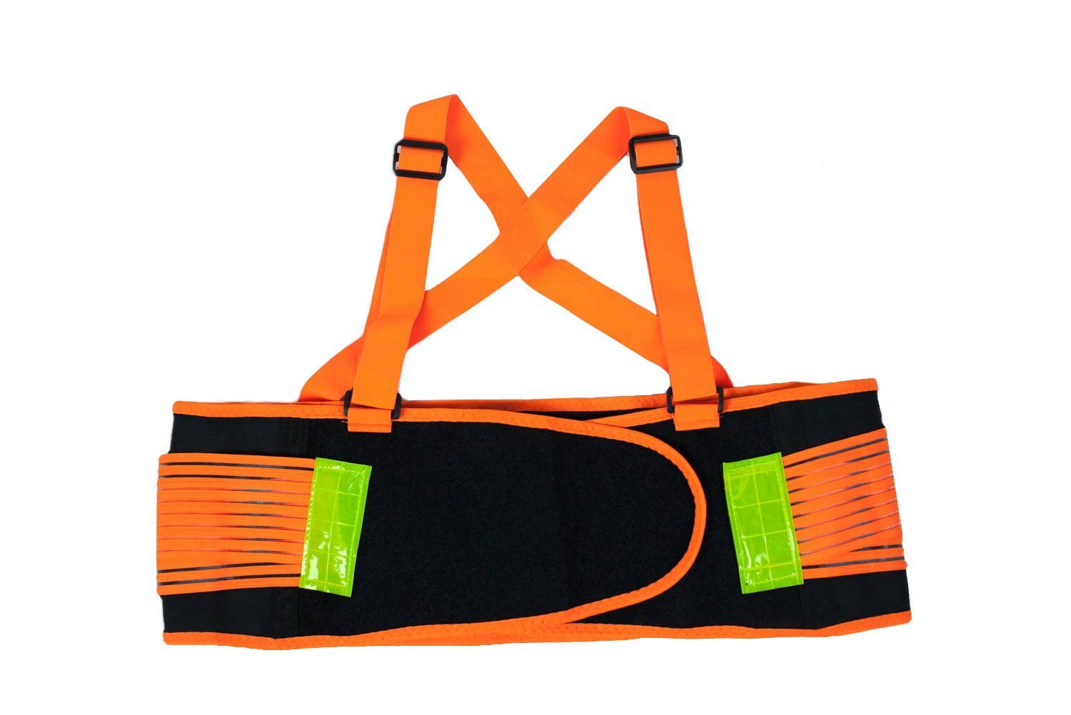 Lifting Support Weight Belt, Reflective Lower Back Brace, Orange (Pack of 1)