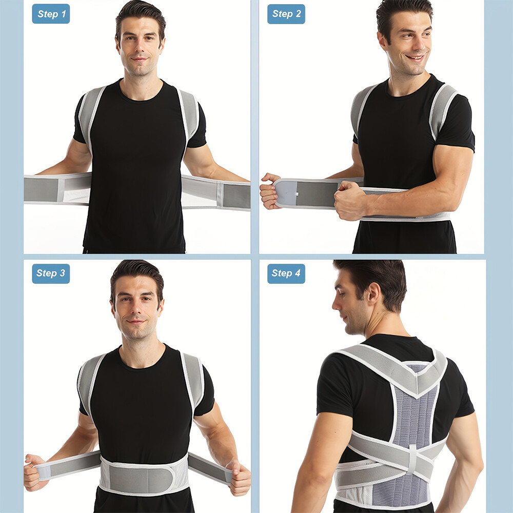 Invisible keel support back posture correction belt indoor and outdoor sports
