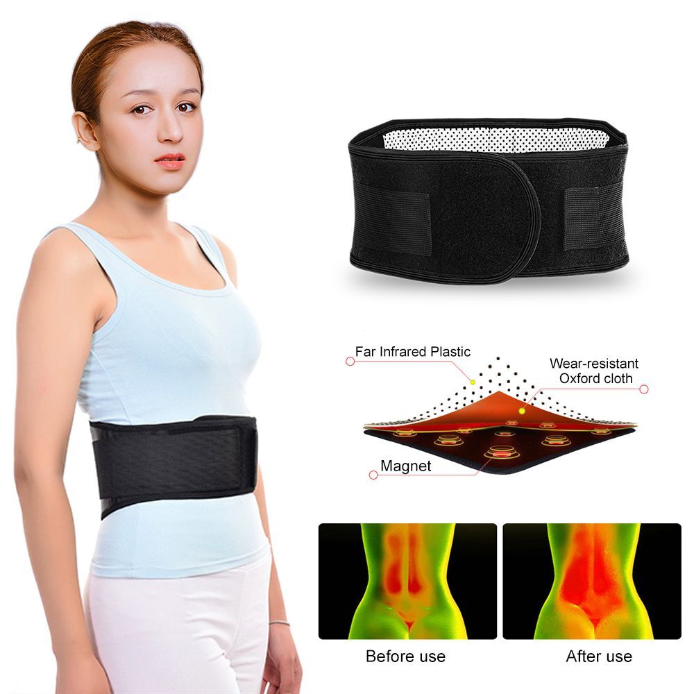 Tourmaline Self Heating Magnetic Therapy Support Belt Lumbar Back Waist Brace