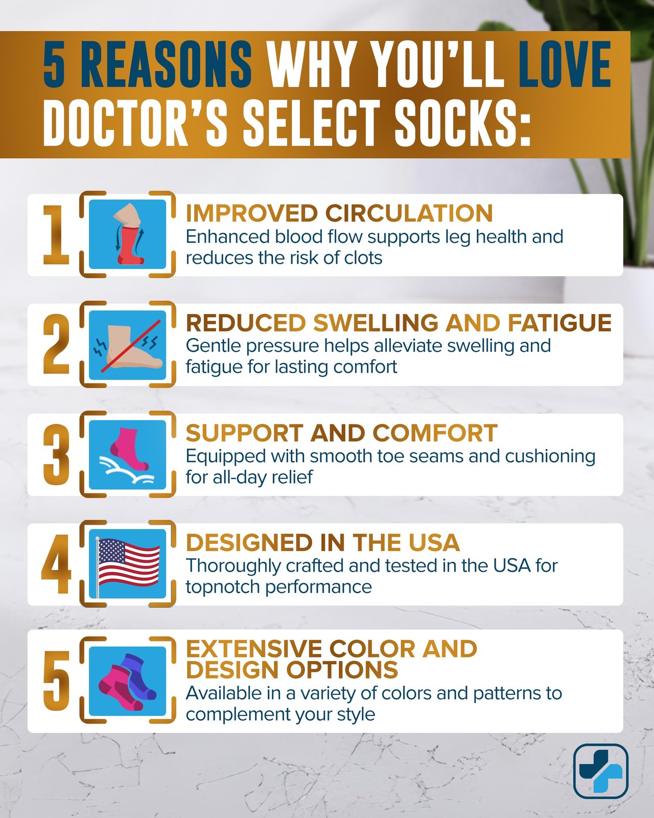 Doctor’s Select Copper Plus Size Compression 3X-Large, Black/Tan – 2 Pairs