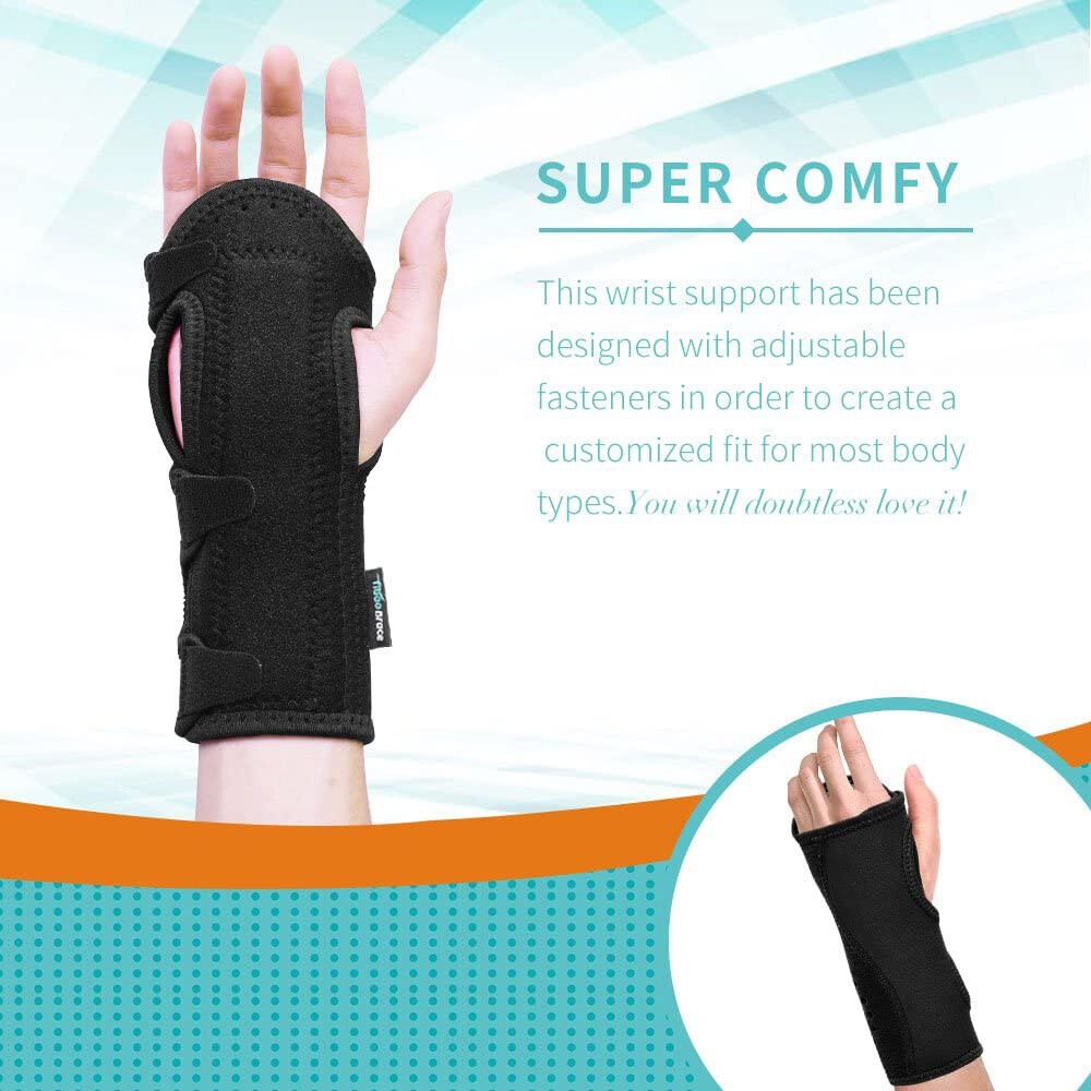 Soft Wrist Sleep Support Brace Carpel Tunnel Typing Fatigue/Pain Relief – 2pcs