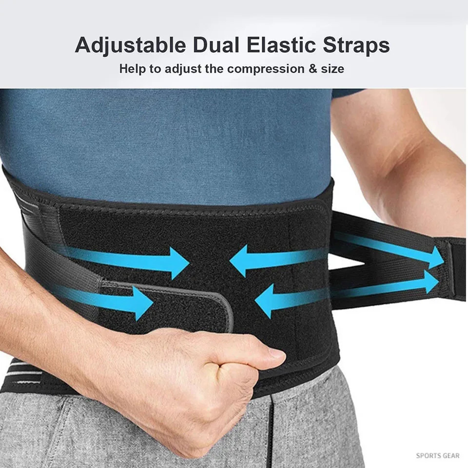Adjustable Lumbar Support Belt for Lower Back Relief Waist Brace for Men & Women