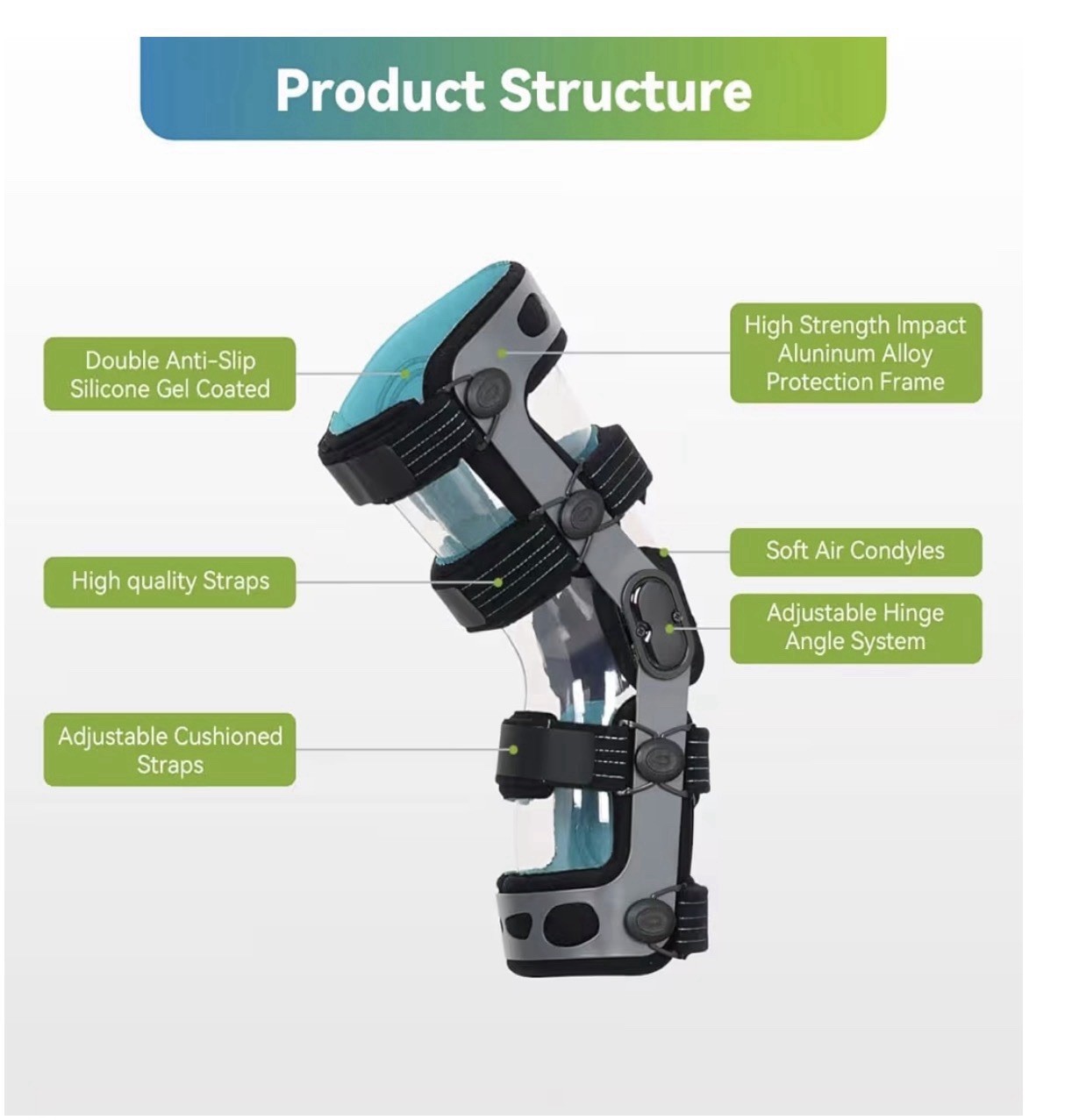 Othomen Adjustable Hinged OA Knee Brace for ACL PCL LCL Injuries Pain Relief