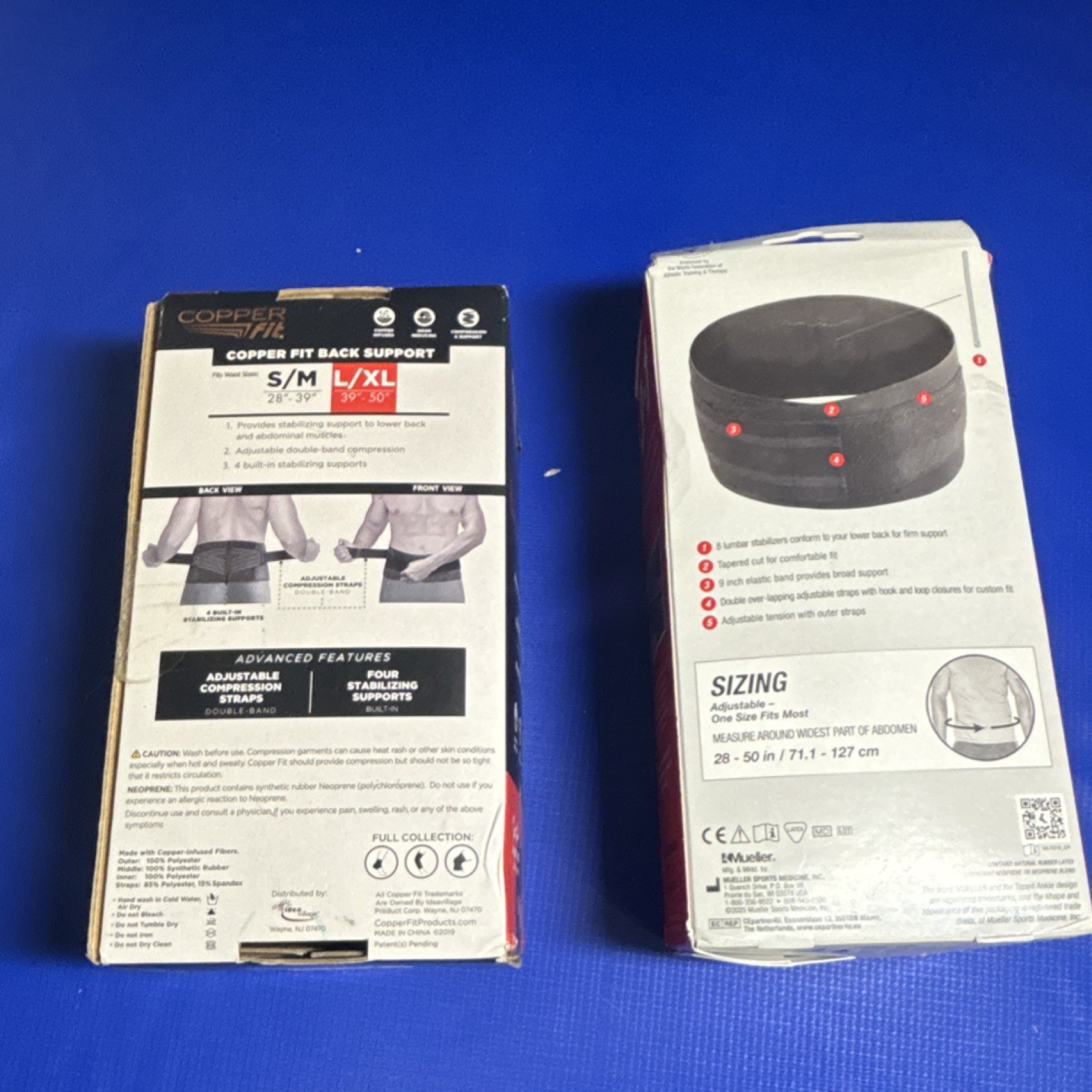 Copper Fit Back Pro L/XL + Mueller Adjustable Back Brace One Size, Black Lot 2