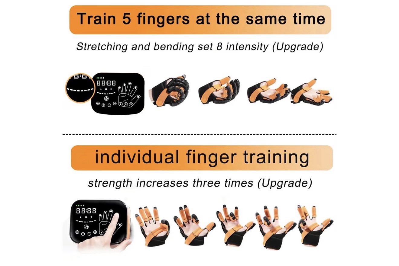 Hand Function Rehabilitation Robot Gloves LEFT LARGE Finger Hemiplegia Recovery