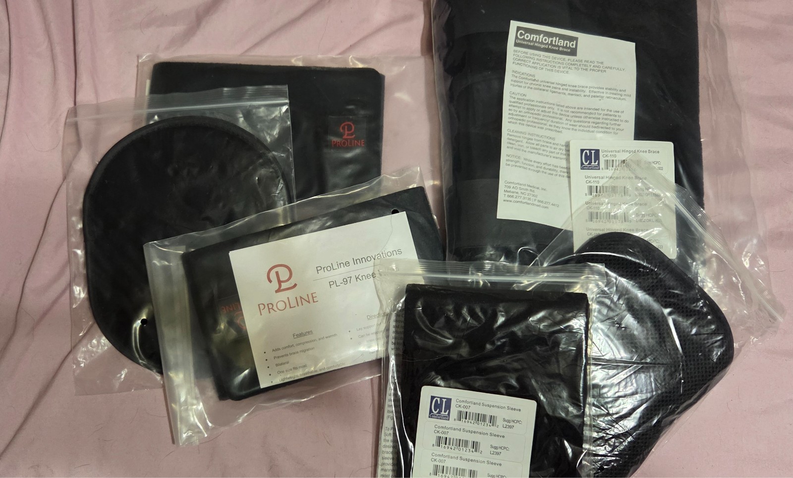 Comfortland Hinged knee brace and knee wrap one size fits most