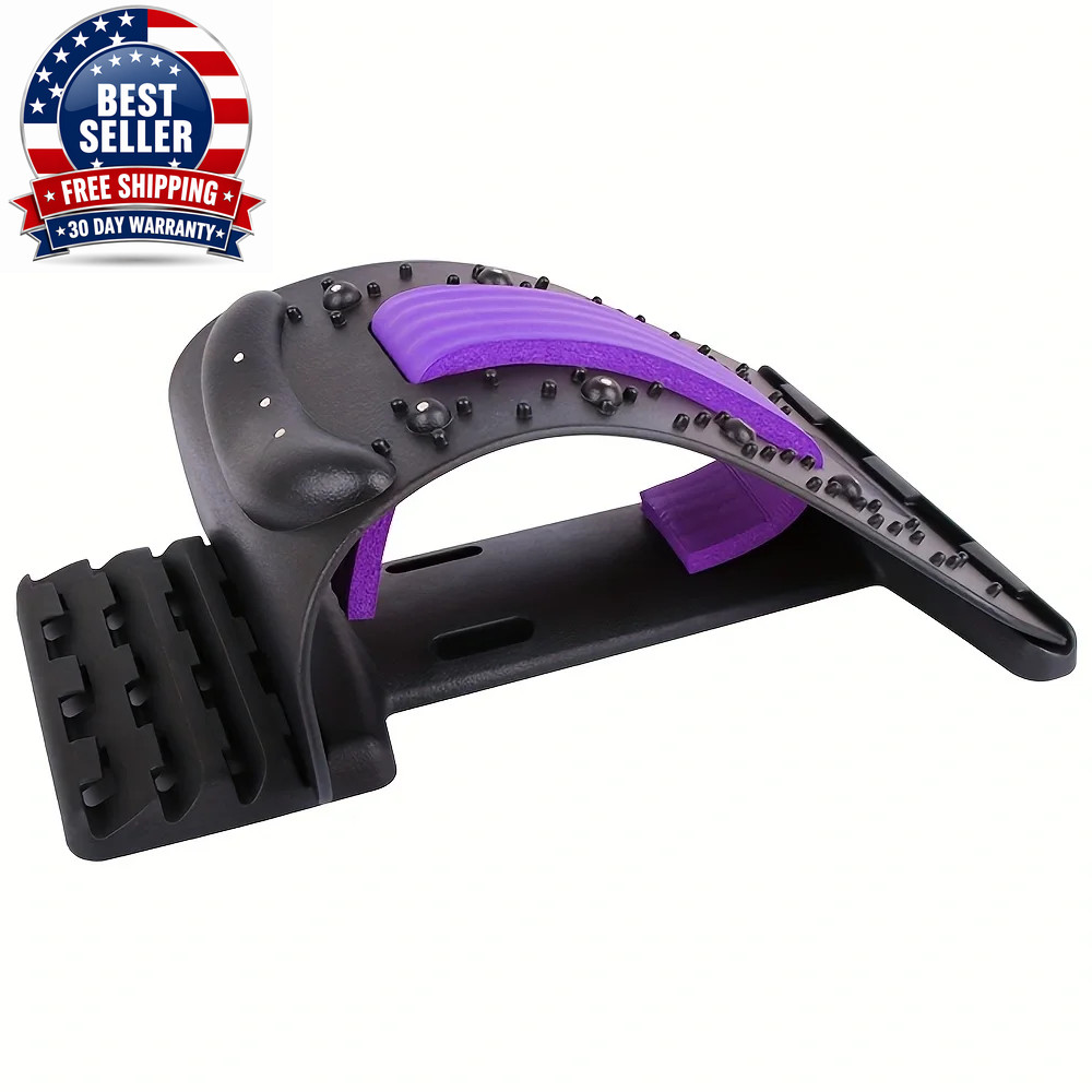 Back Stretcher Multi-Level Adjustable Back Cracker Board Lower Upper Lumbar Spin