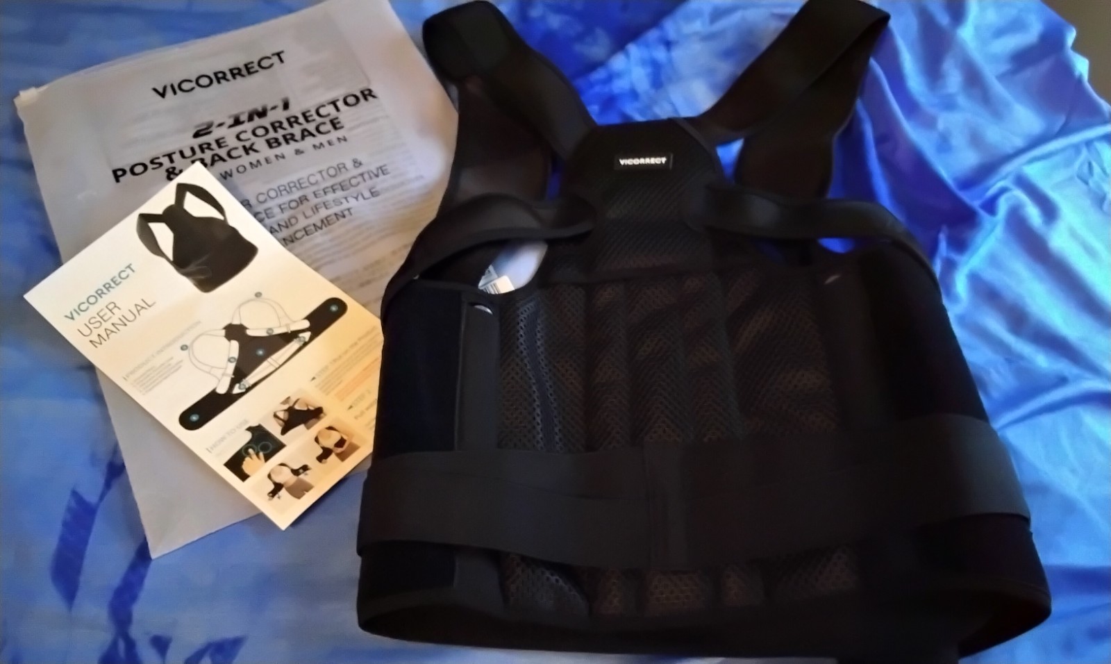 Vicorrect Posture Correct Support Back Brace Men/ Woman – Size M