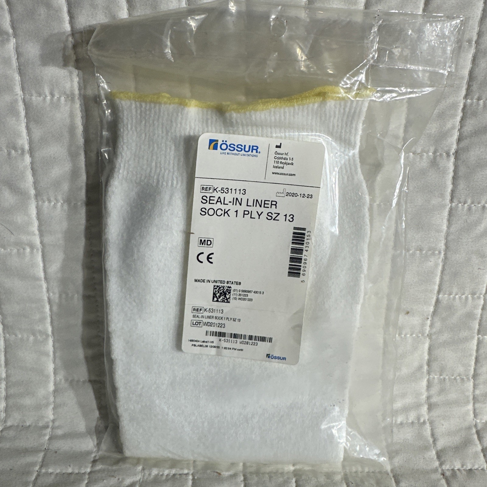 1ply Seal-in Liner Sock K-531113 size 13