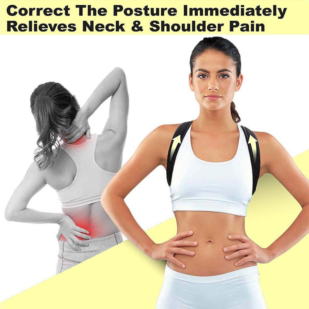 Posture Corrector Back Brace Upper Spine Support Neck Shoulder Clavicle Pain