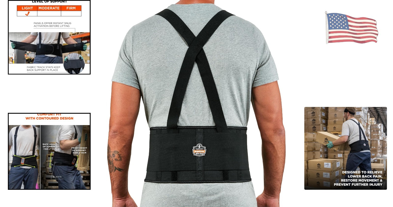 ProFlex Adjustable Back Support Belt – Light Compression & Secure Fit