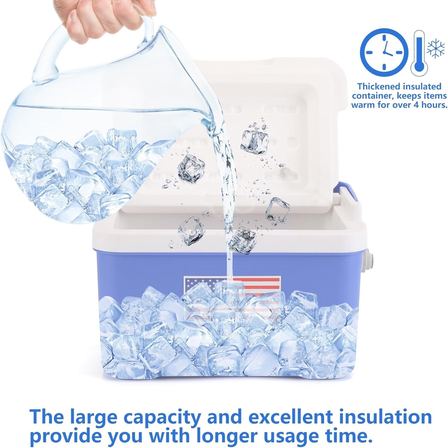 Adjustable Cold Therapy System for Post-Surgery Recovery – Quiet Pump, Blue