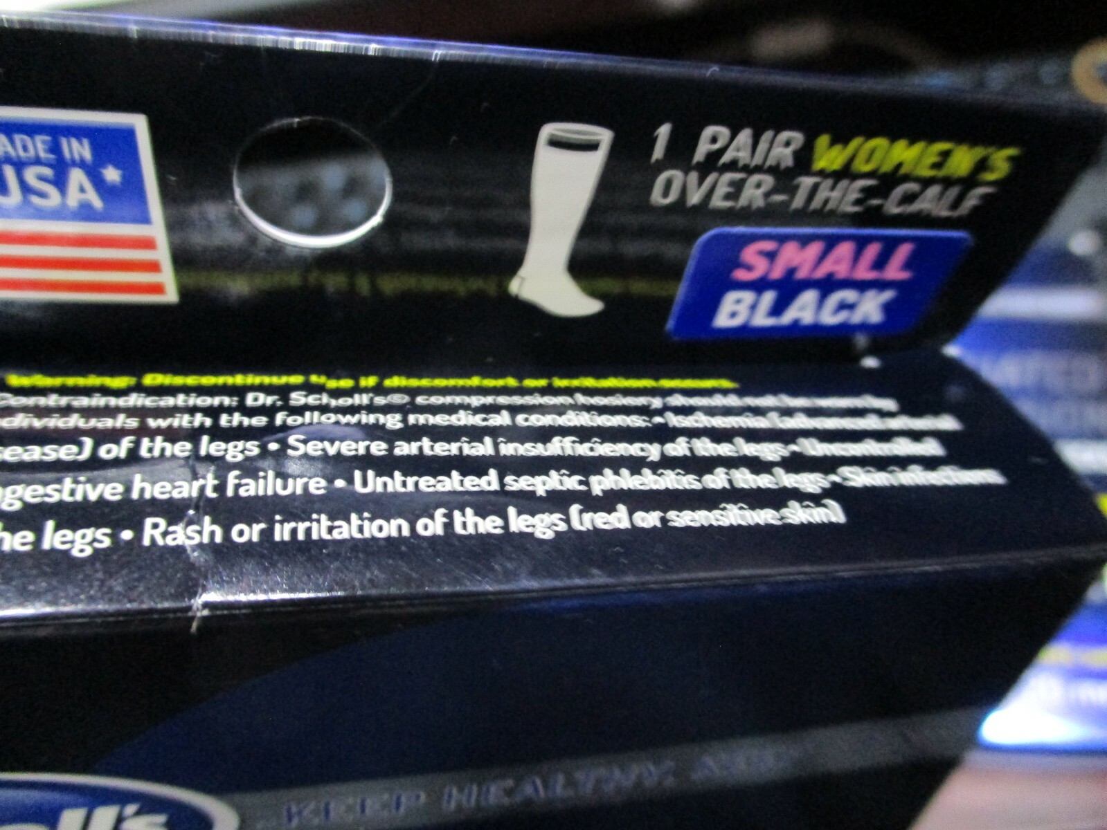 2 Dr Scholl’s GRADUATED COMPRESSION SUPPORT SOCKS ultra soft microfiber Made USA
