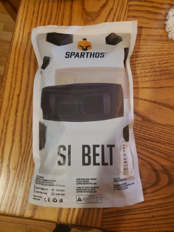 Sparthos SI Joint Belt Black Size Regular SSBSIR03