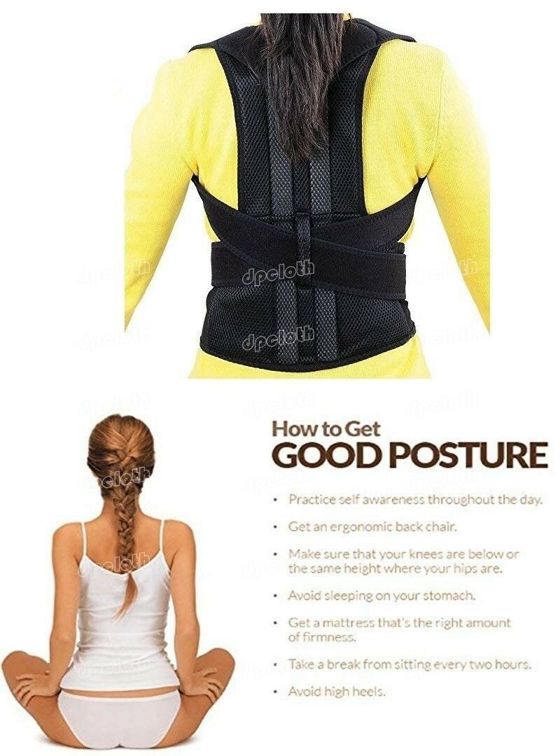 Women Medical Scoliosis Posture Corrector Spine Back Support Shoulder Brace Belt