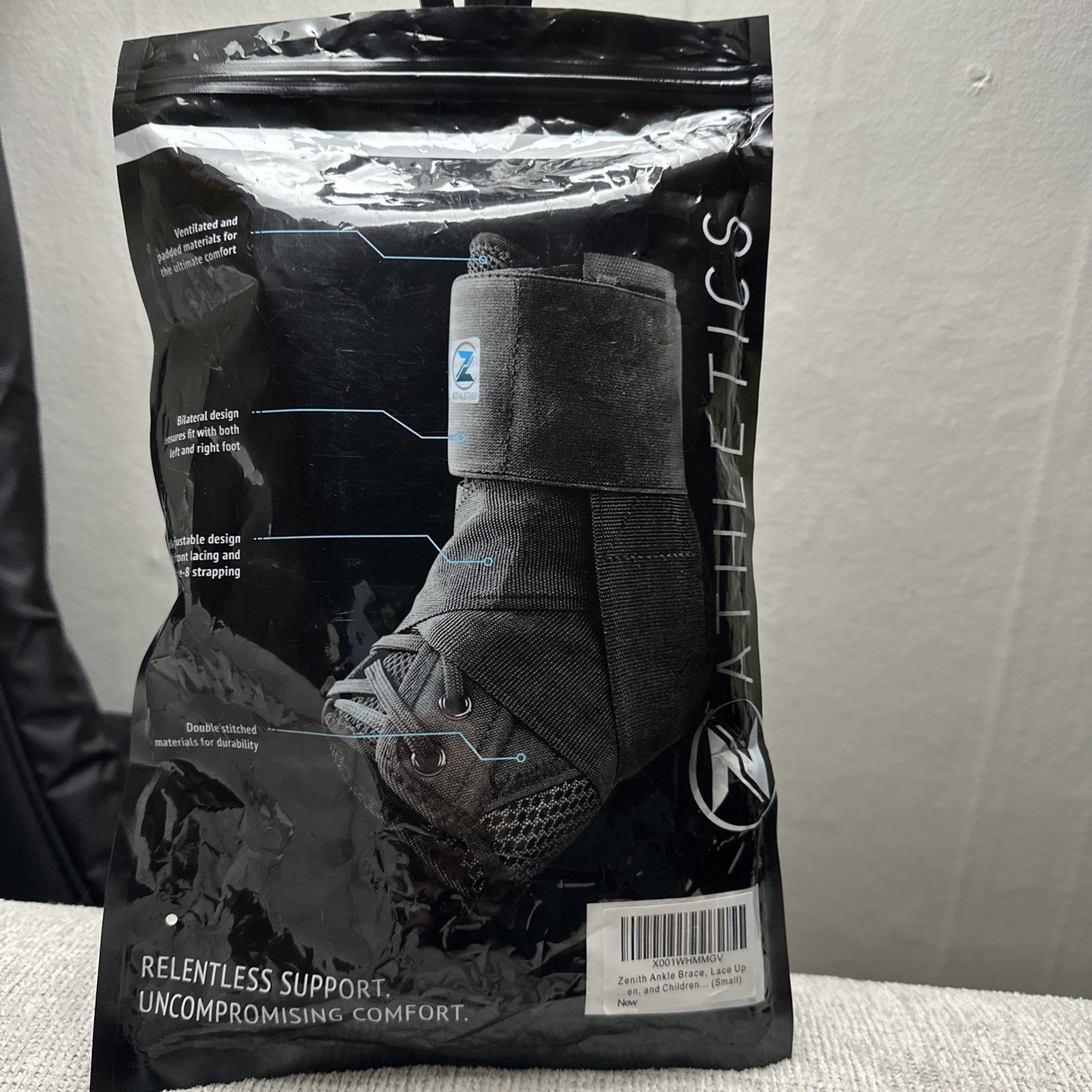 New Zenith Ankle Brace, Lace up Adjustable Support , Small, Injury, Running Ball