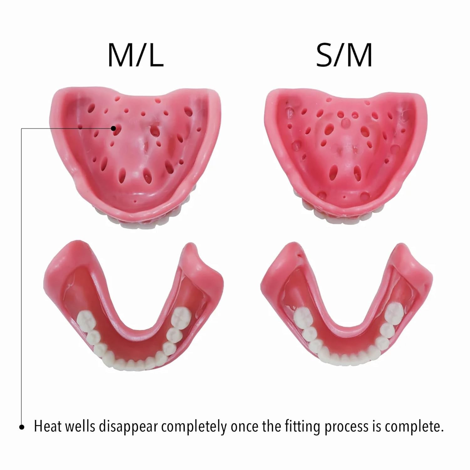 Boil-and-Bite Functional Denture, Self-fit at Home, Fully Adjustable for Narrow